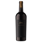 A bottle of Harvey & Harriet red wine with a black label and gold foil, shown against a plain white background.