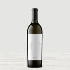 A bottle of My Favorite Neighbor Blanc on a white background.