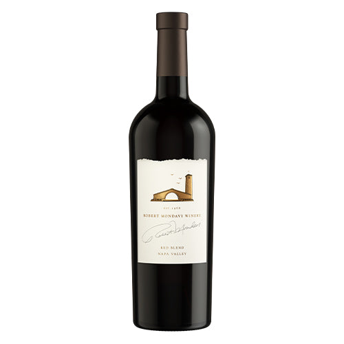 A bottle of 2019 Robert Mondavi Winery Red Blend Napa Valley on a white background