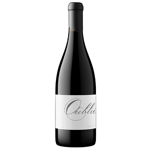 A bottle of 2019 Booker Wines Oublié EXT GSM Paso Robles on a white background