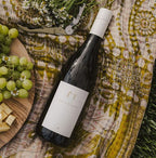 A bottle of 2021 Harvey & Harriet White Blend on a white background