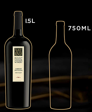 A bottle of 2021 Mount Veeder Cabernet Sauvignon Napa Valley 1.5L on a white background